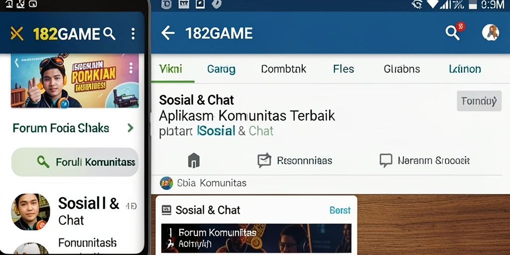 Antarmuka pengguna 182GAME menampilkan forum komunitas yang aktif dan menarik.