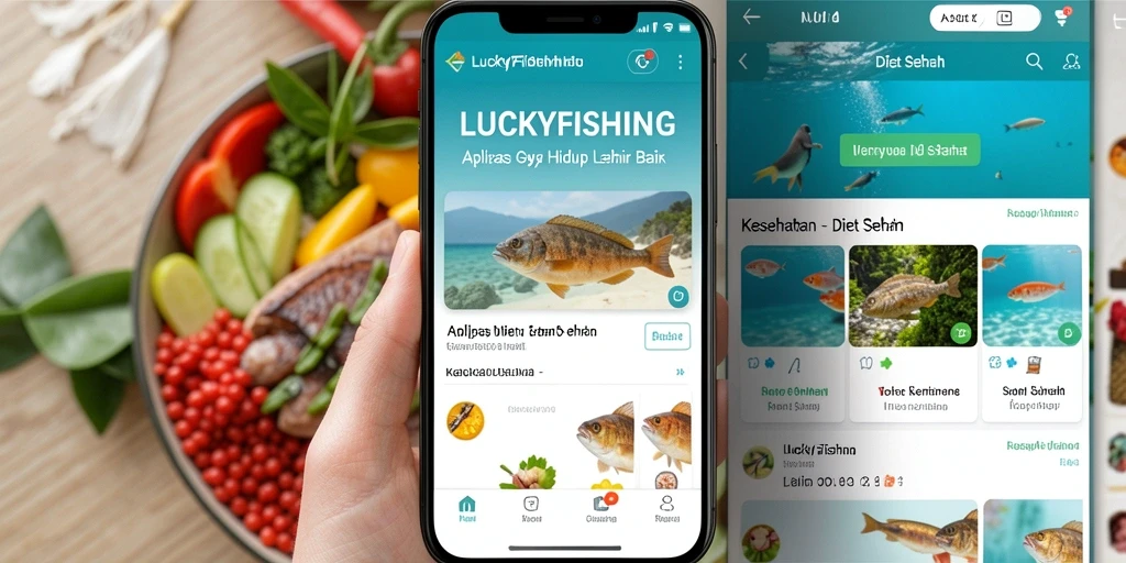 Tampilan antarmuka LUCKYFISHING yang menarik dan intuitif.