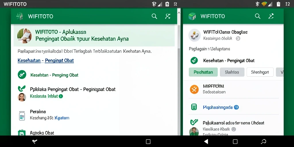 Antarmuka sederhana dan user-friendly dari aplikasi Pengingat Obat.