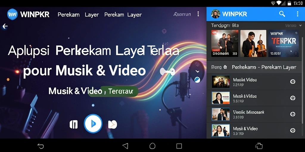 Tampilan antarmuka WINPKR saat merekam layar dengan fitur lengkap.